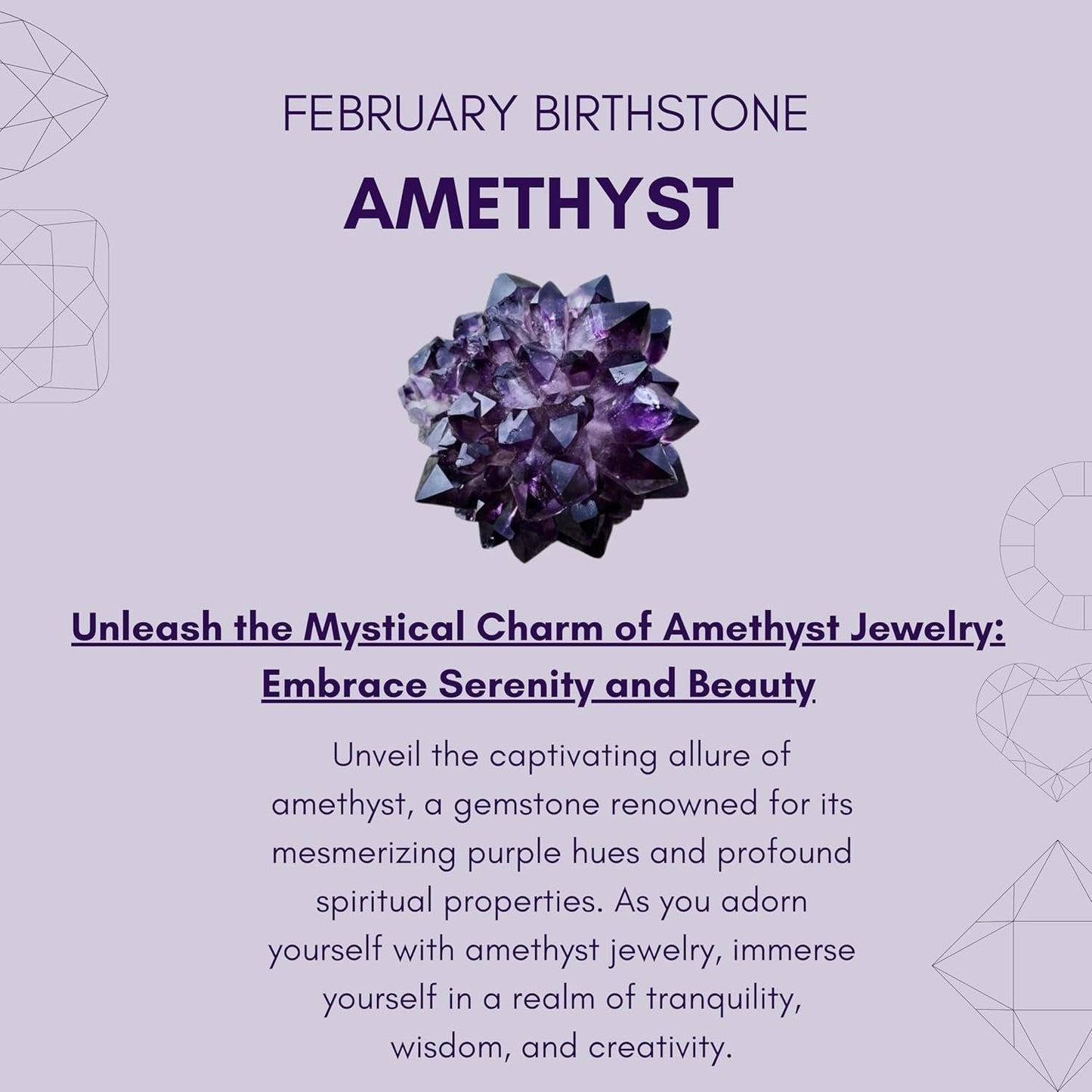 Amethyst Necklace for Women - Authentic 925 Sterling Silver Necklace 18K Gold Jewelry, Dainty Heart Necklace Earring Set for Teen Girls, February Birthstone Gift for Mothers Day