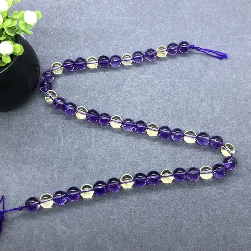 Ametrine Purple Citrine Beads 6-10mm Round Natural Loose Stone Bead Diy Jewelry