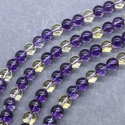 Ametrine Purple Citrine Beads 6-10mm Round Natural Loose Stone Bead Diy Jewelry