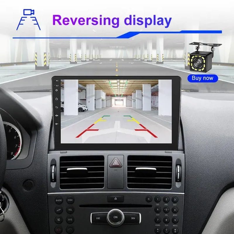 AMPRIME 【2+32G】New for Mercedes-Benz W204 Autoradio 2 Din Android 10.1 GPS Car Radio Stereo 9'' HD Touch Screen Wifi Bluetooth FM/RDS Car Audio Radio with 12LED Camera/ DVR (Optional) 【For Mercedes-Benz W204 2006-2011】