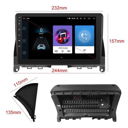AMPRIME 【2+32G】New for Mercedes-Benz W204 Autoradio 2 Din Android 10.1 GPS Car Radio Stereo 9'' HD Touch Screen Wifi Bluetooth FM/RDS Car Audio Radio with 12LED Camera/ DVR (Optional) 【For Mercedes-Benz W204 2006-2011】