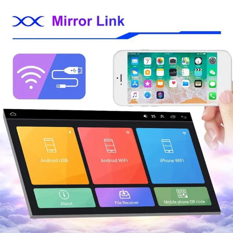AMPRIME 【2+32G】New for Mercedes-Benz W204 Autoradio 2 Din Android 10.1 GPS Car Radio Stereo 9'' HD Touch Screen Wifi Bluetooth FM/RDS Car Audio Radio with 12LED Camera/ DVR (Optional) 【For Mercedes-Benz W204 2006-2011】