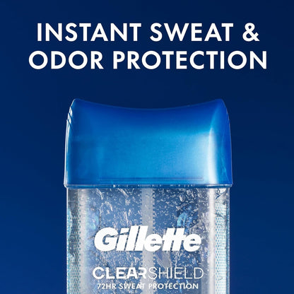 Antiperspirant and Deodorant for Men, 72Hr Sweat & Odor Protection, Long Lasting Freshness, Anti-White Mark Technology, Clear Gel, Tropical Breeze Scent, 3.8 Oz (Pack of 3)