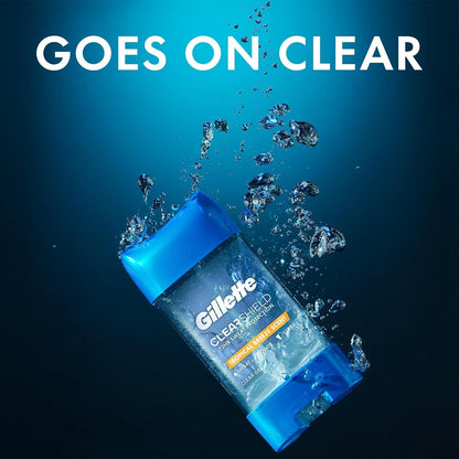 Antiperspirant and Deodorant for Men, 72Hr Sweat & Odor Protection, Long Lasting Freshness, Anti-White Mark Technology, Clear Gel, Tropical Breeze Scent, 3.8 Oz (Pack of 3)