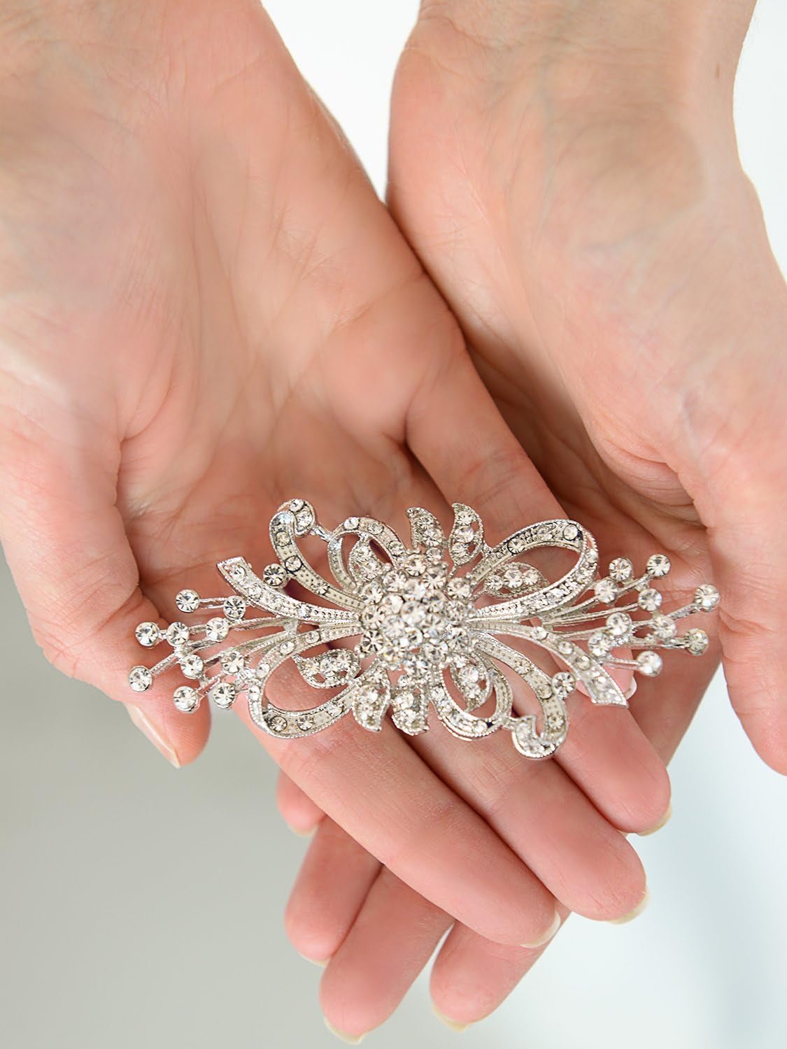 Antique Crystal Bridal Brooch Pin for Weddings, Bridesmaid, Mother of the Bride Jewelry Accessory