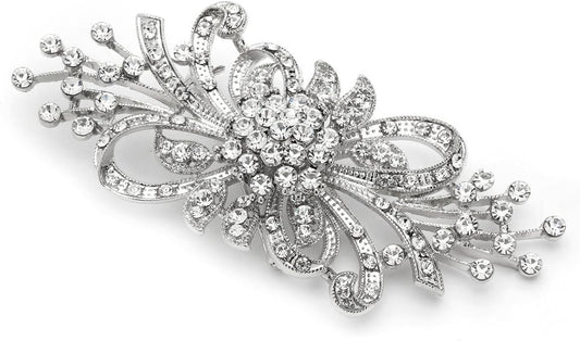 Antique Crystal Bridal Brooch Pin for Weddings, Bridesmaid, Mother of the Bride Jewelry Accessory - WORLD TIME VISITS