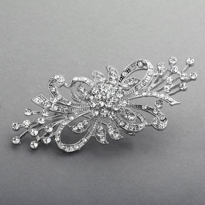 Antique Crystal Bridal Brooch Pin for Weddings, Bridesmaid, Mother of the Bride Jewelry Accessory