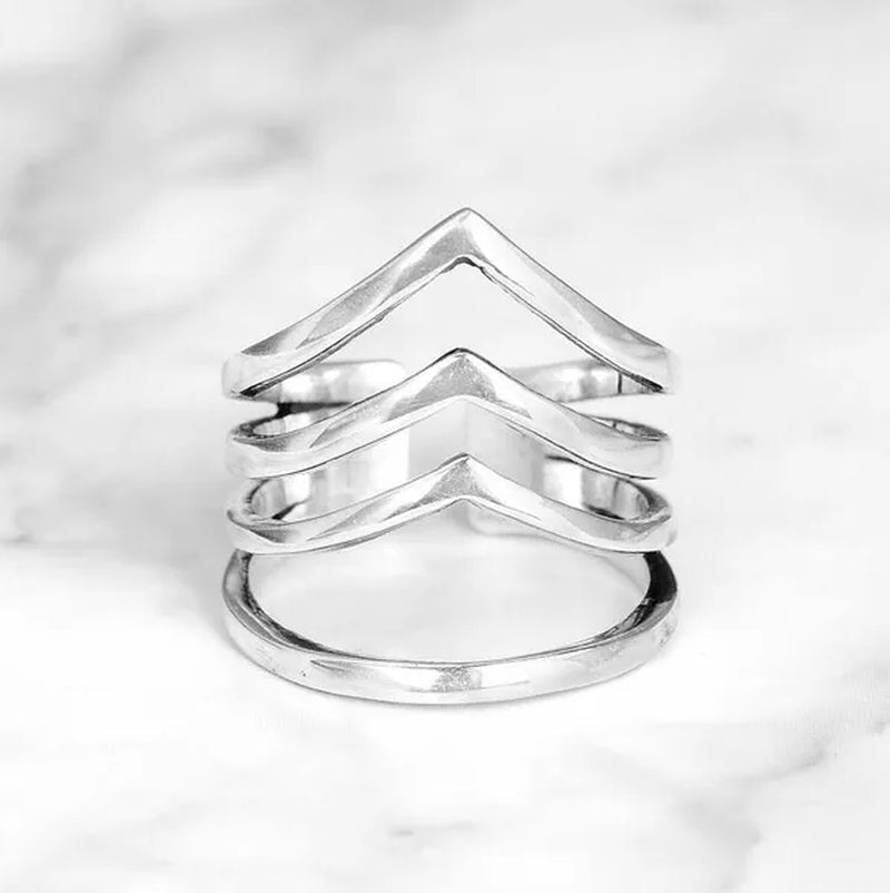 ANTIQUE DESIGN Sterling Silver Ring for Women Boho Thumb Chunky Adjustable Men'S Women'S Meditation Statement Jewelry