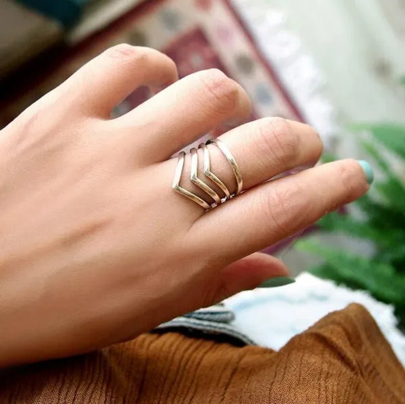 ANTIQUE DESIGN Sterling Silver Ring for Women Boho Thumb Chunky Adjustable Men'S Women'S Meditation Statement Jewelry