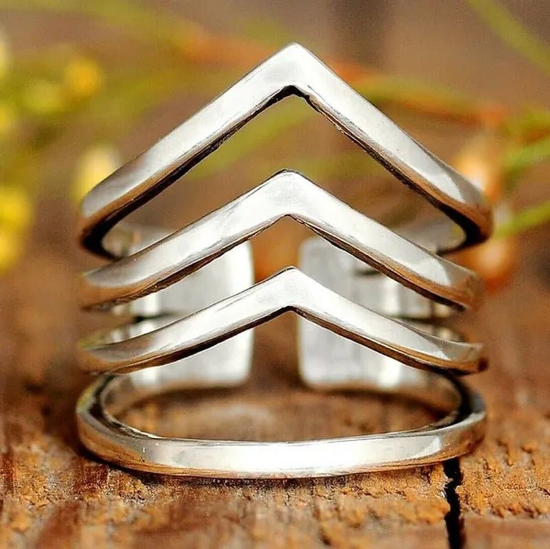 ANTIQUE DESIGN Sterling Silver Ring for Women Boho Thumb Chunky Adjustable Men'S Women'S Meditation Statement Jewelry - WORLD TIME VISITS