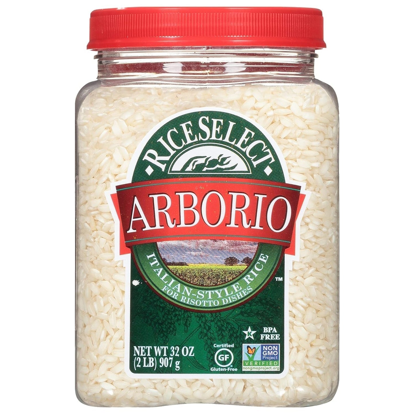 Arborio Rice for Italian Risotto, Premium Gluten - Free Rice, Non - Gmo, 32 - Ounce Jar, (Pack of 1) - WORLD TIME VISITS