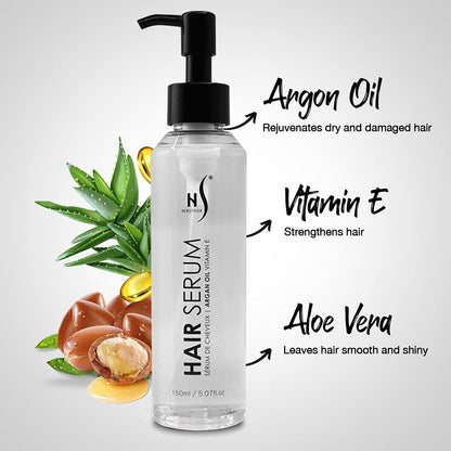 Argan Oil Serum for Hair - New Packaging - Hair Serum for Dry Damaged Hair - anti Frizz Hair Serum - 5.07 Fl Oz / 150 Ml
