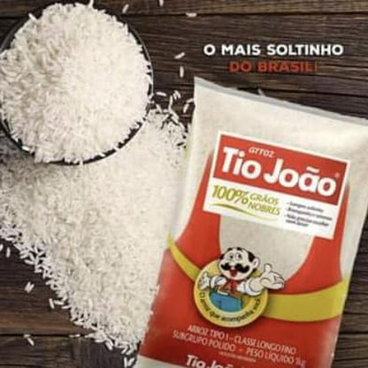 Arroz Branco Brasileiro Tio João 907G | Pack 3X907G | Brazilian White Rice Uncle John |  Bundle