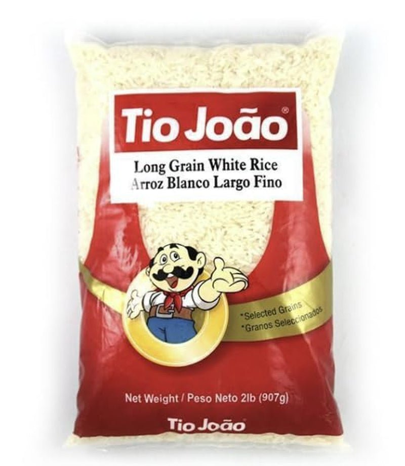Arroz Branco Brasileiro Tio João 907G | Pack 3X907G | Brazilian White Rice Uncle John | Bundle - WORLD TIME VISITS