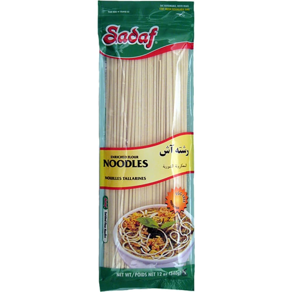 Ash Resteh Noodles 12 Oz - Enriched Wheat Flour Noodles - Perfect for Persian and Asian Dishes (1) - WORLD TIME VISITS
