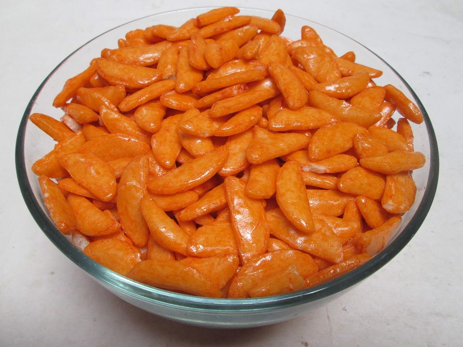 Asian Rice Cracker Chili Crescent Bits | No Artificial Colors | Crunchy & Mild | Kosher, Natural Crescent Crackers in Resealable Bags, 2 Lbs - WORLD TIME VISITS