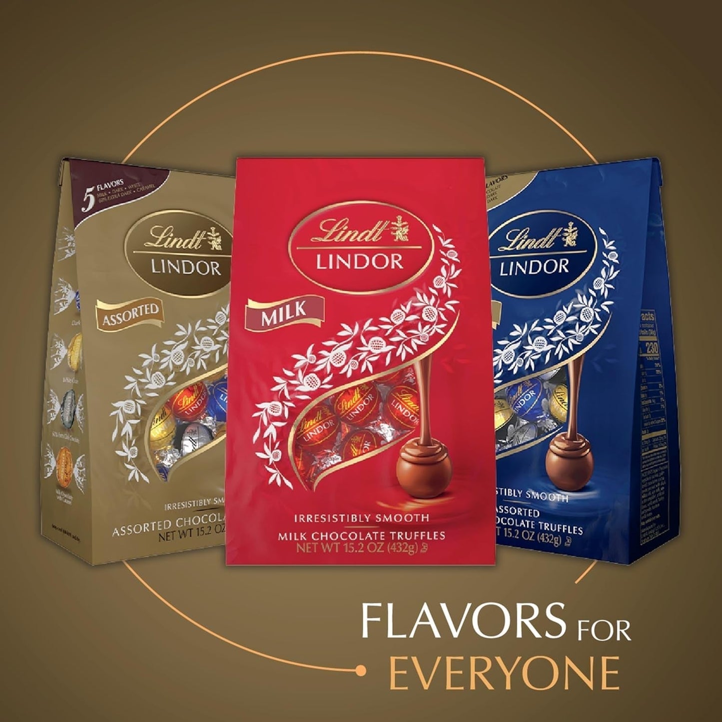 Assorted Chocolate Candy Truffles, Chocolate with Smooth, Melting Truffle Center, 15.2 Oz. Bag
