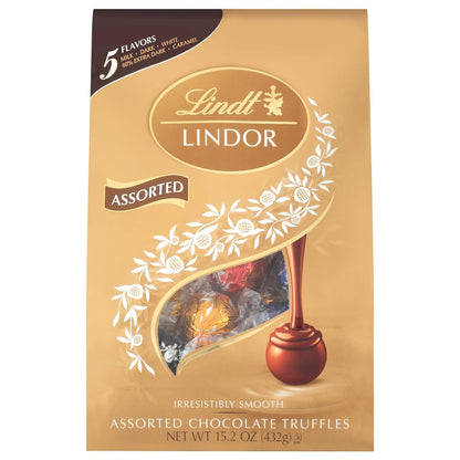 Assorted Chocolate Candy Truffles, Chocolate with Smooth, Melting Truffle Center, 15.2 Oz. Bag