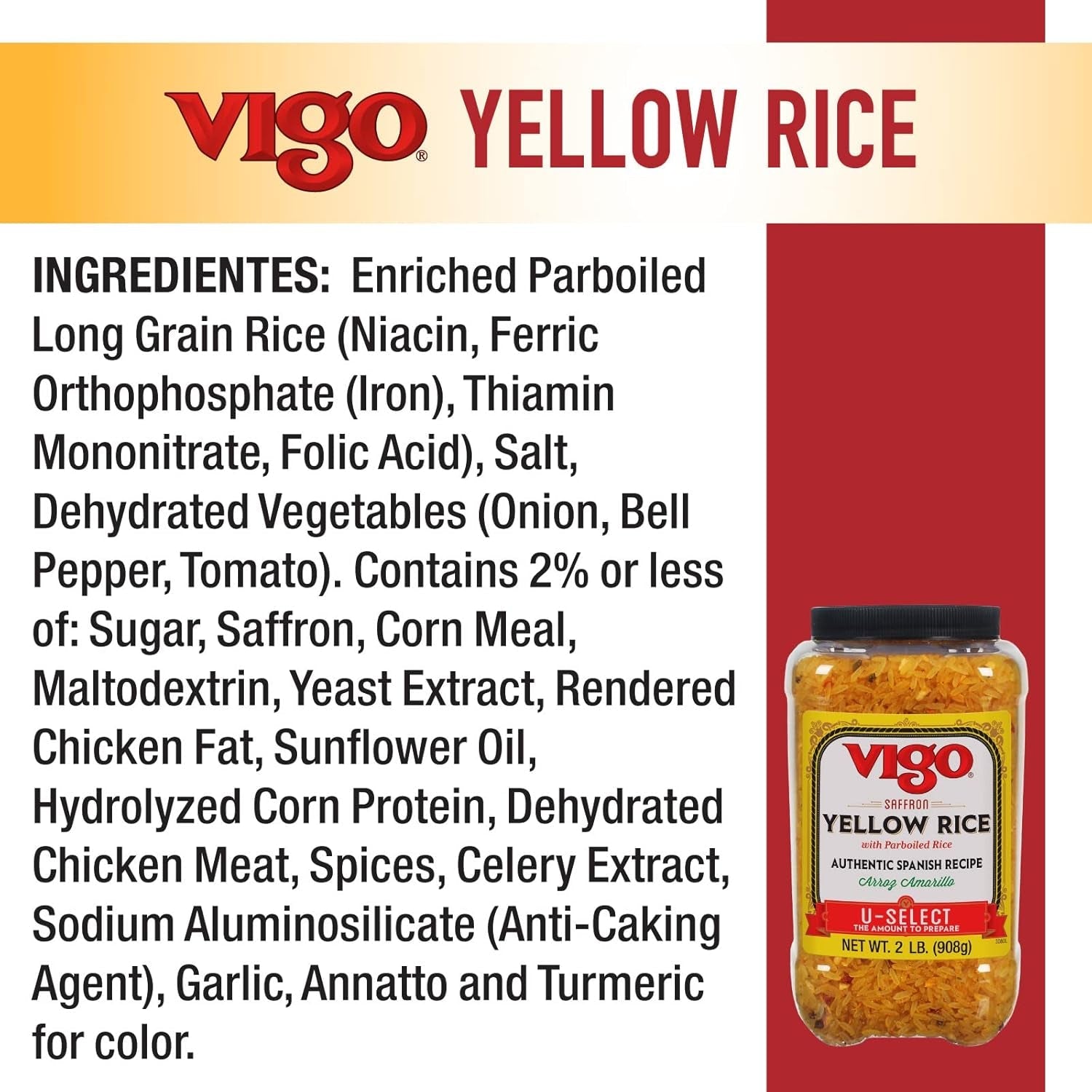 Authentic Saffron Yellow Rice, Low Fat, 2Lb (Pack of 1) - WORLD TIME VISITS