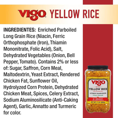Authentic Saffron Yellow Rice, Low Fat, 2Lb (Pack of 1) - WORLD TIME VISITS