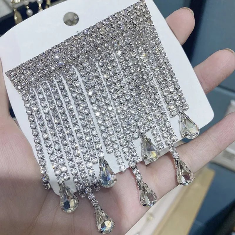 Autumn New Suit Accessories Are Fashionable, Exquisite and Simple Diamond Tassel Drop Pendant Net Red Brooch - WORLD TIME VISITS