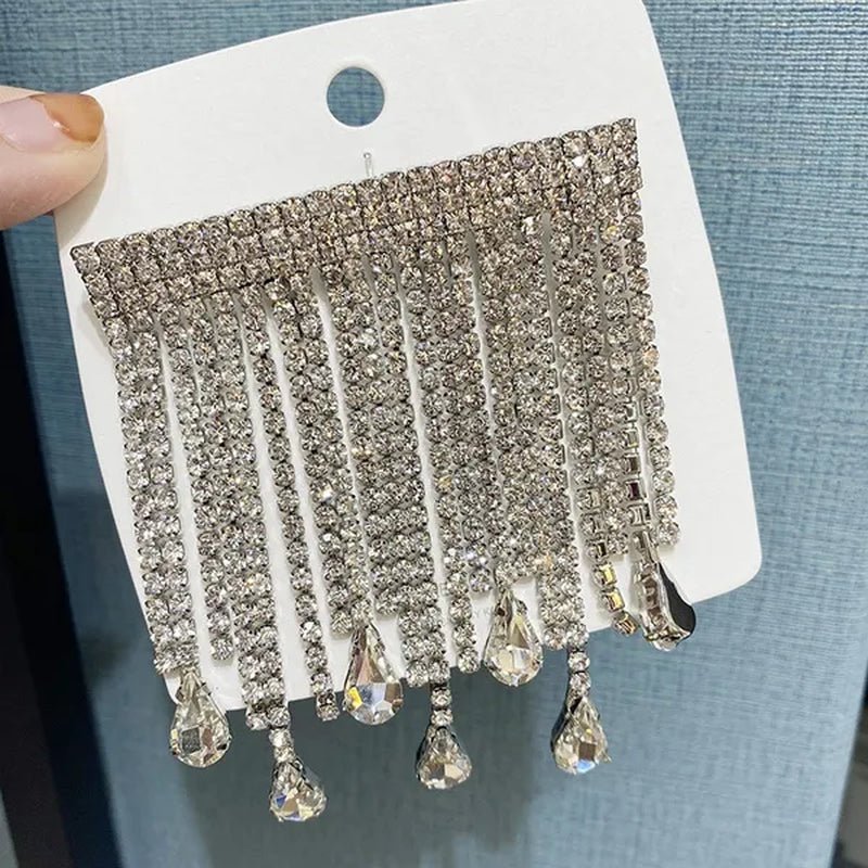 Autumn New Suit Accessories Are Fashionable, Exquisite and Simple Diamond Tassel Drop Pendant Net Red Brooch - WORLD TIME VISITS