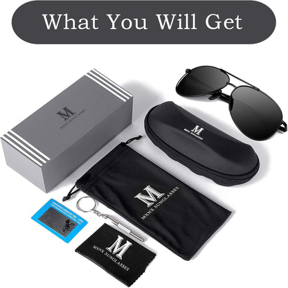 Aviator Sunglasses for Men Polarized Women UV Protection Lightweight Driving Fishing Sports Unisex Glasses MX208