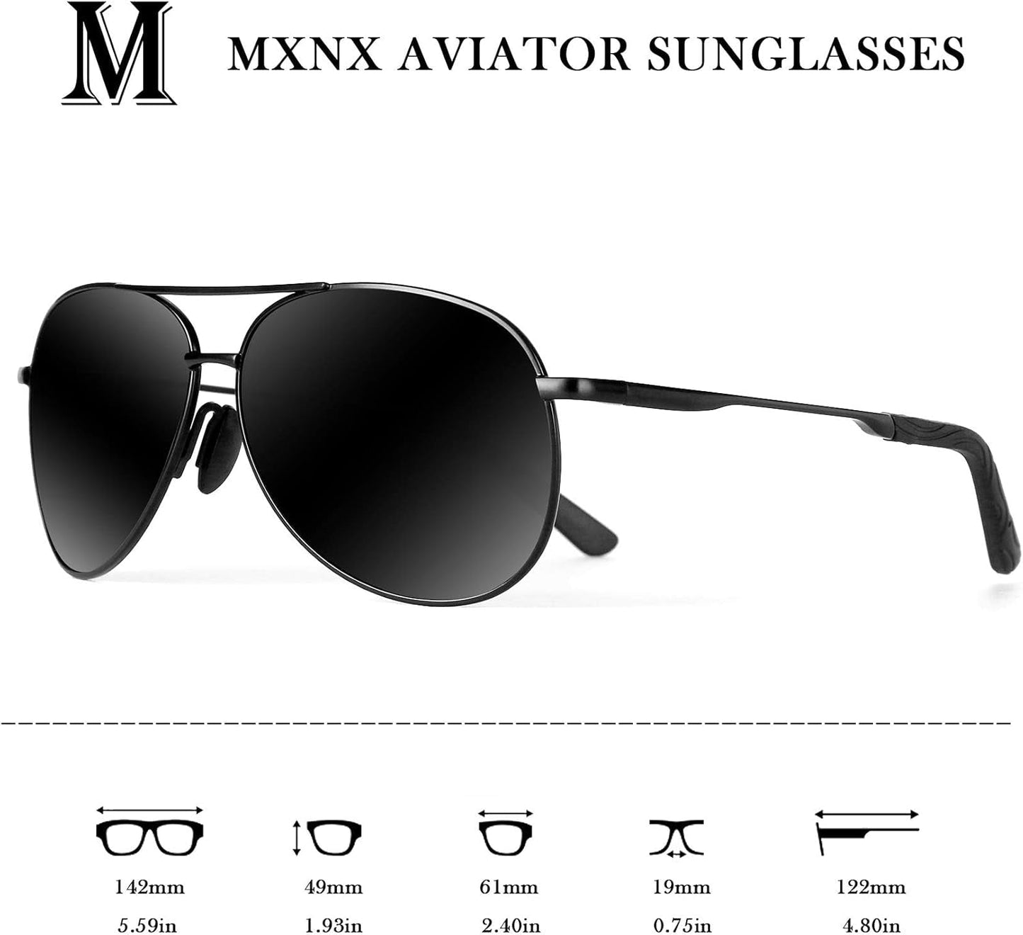 Aviator Sunglasses for Men Polarized Women UV Protection Lightweight Driving Fishing Sports Unisex Glasses MX208