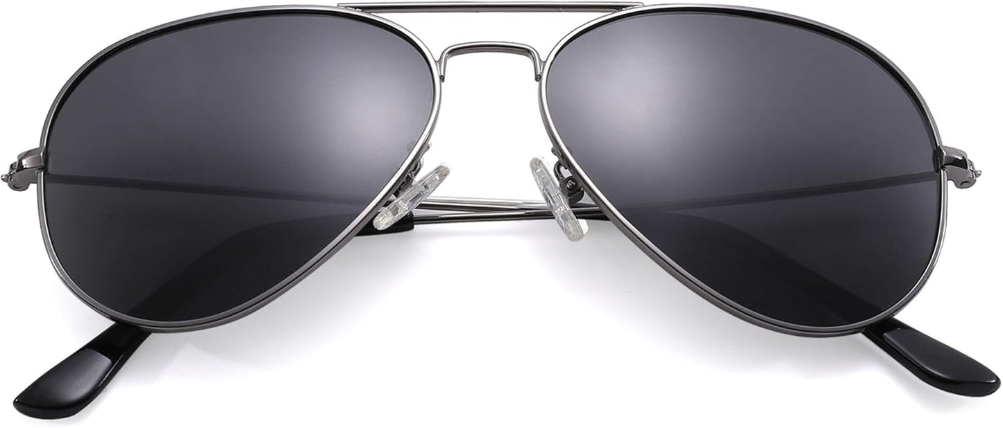 Aviator Sunglasses for Men Women Classic Polarized UV400 Protection - WORLD TIME VISITS