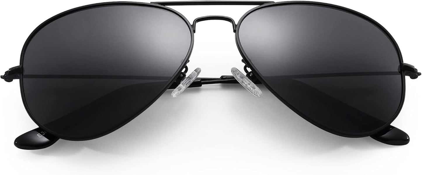 Aviator Sunglasses for Men Women Classic Polarized UV400 Protection - WORLD TIME VISITS