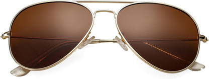 Aviator Sunglasses for Men Women Classic Polarized UV400 Protection - WORLD TIME VISITS