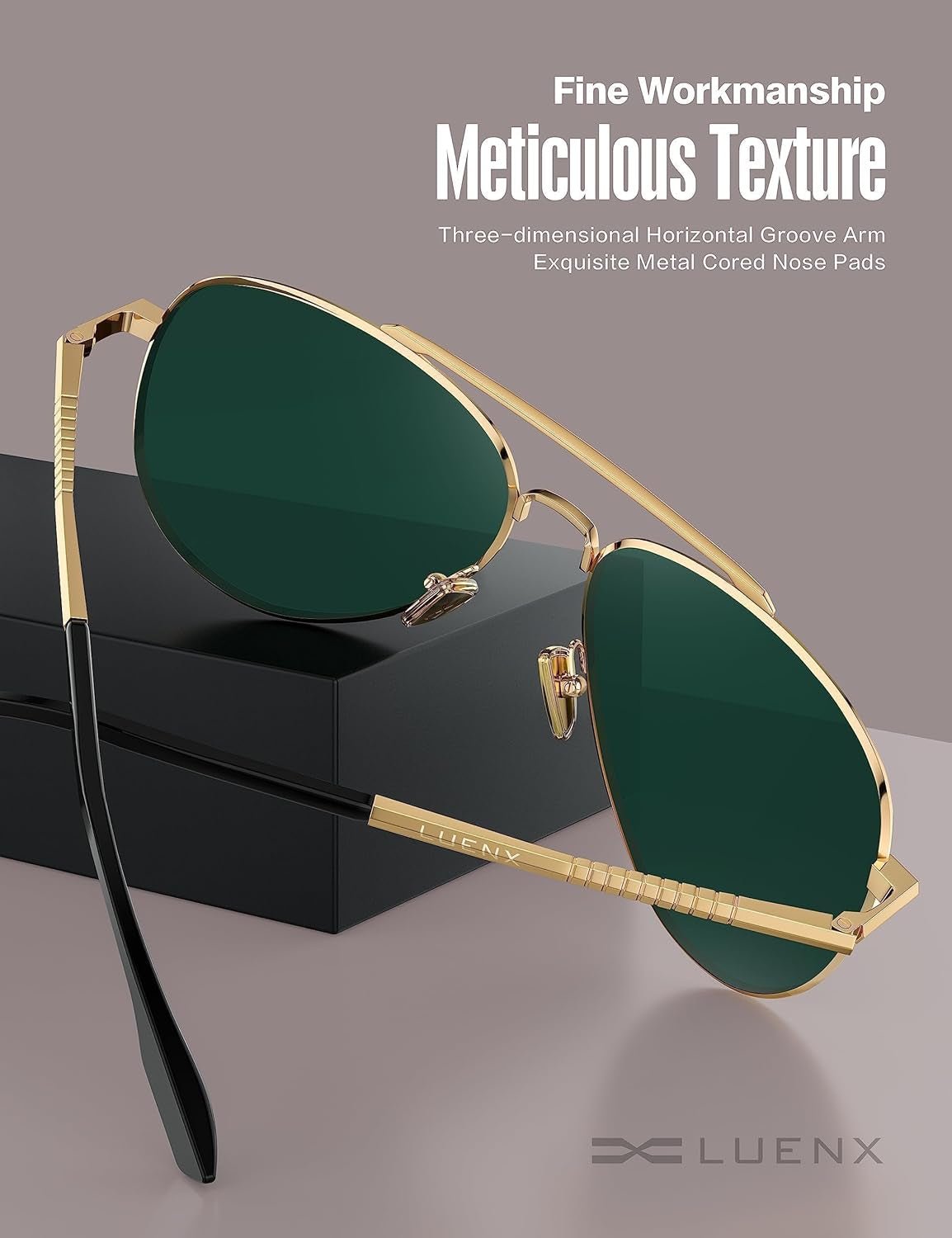 Aviator Sunglasses for Men Women Polarized Driving Classic Shades - UV 400 Protection with Accessories 60MM