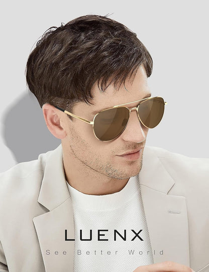 Aviator Sunglasses for Men Women Polarized Driving Classic Shades - UV 400 Protection with Accessories 60MM - WORLD TIME VISITS