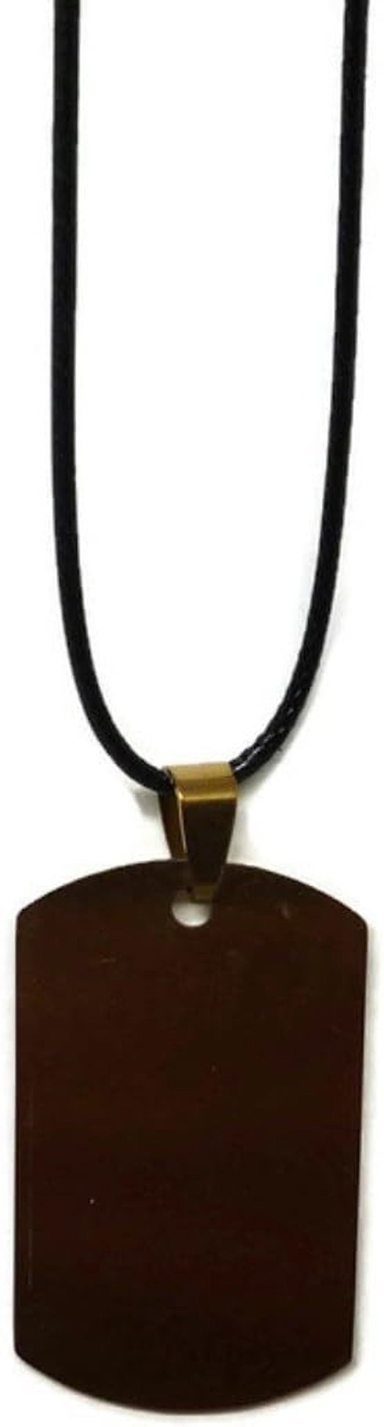 Ayatul Kursi Muslim Arabic Printed Pendant Necklace Stainless Steel with Rope Chain Men Women Islamic Quran Arab Fashion Jewelry (Gold)