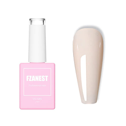 Beige Gel Nail Polish,15Ml Spring Summer Soak off UV Light Cure Gel Polish Soft Candy Nail Art DIY #D05