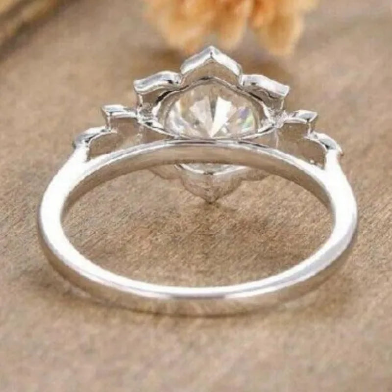 Flower Rings for Women Jewelry Cubic Zircon Ring Girl Daily Casual Fashion Accessories