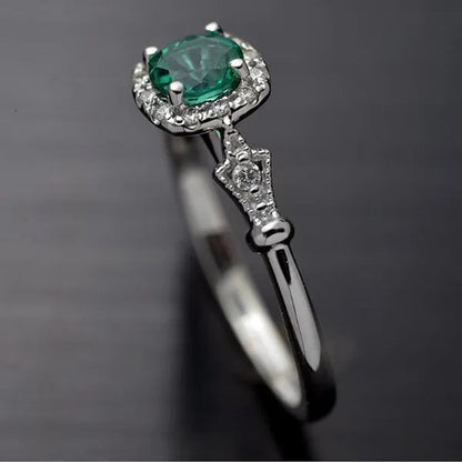 New Exquisite Jewelry Women'S Ring Cut Emerald Diamonds Couple Rings