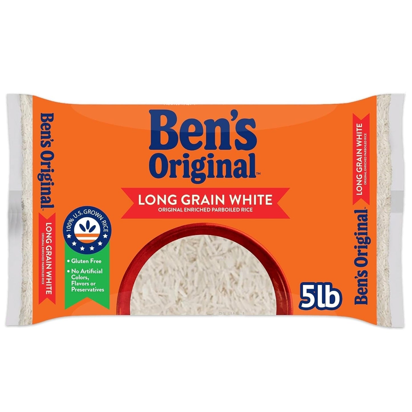 Enriched Long Grain White Rice, Parboiled Rice, 5 Lb Bag