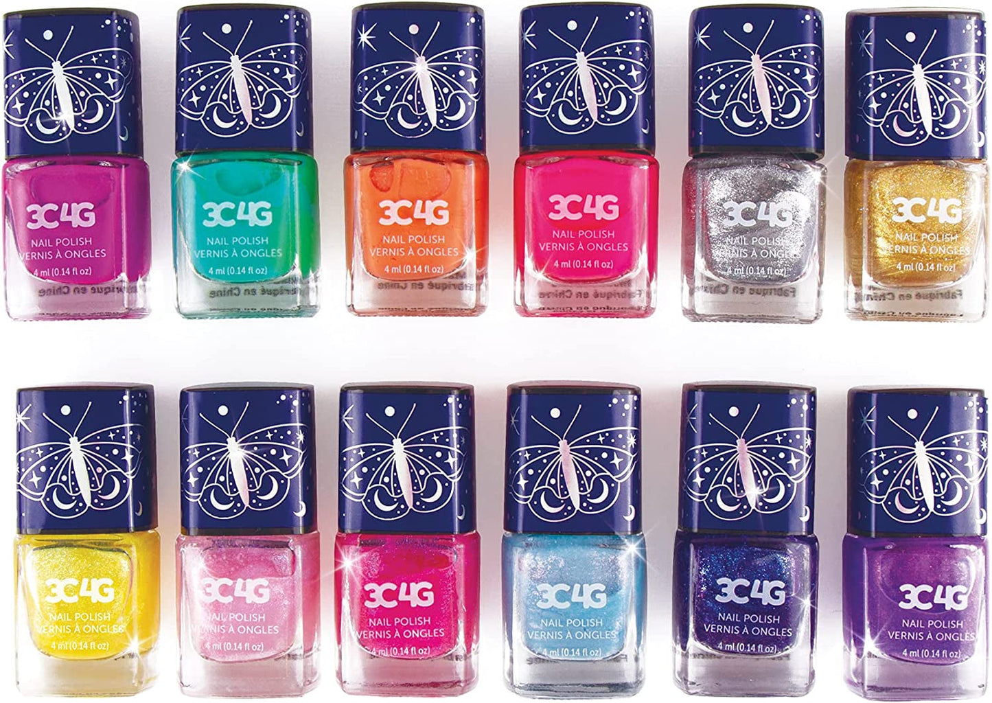 Celestial 12-Pack Nail Polish Tower - Nail Polish Set for Girls and Teens - Includes 12 Vibrant Colors - Non-Toxic Nail Polish for Kids - Ages 8+ by Make It Real
