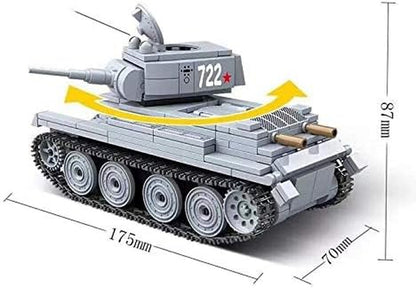 Military Themed WW2 Building Blocks Tank Sets for World War 2 Brick Building Enthusiats (BT-7 Tank)