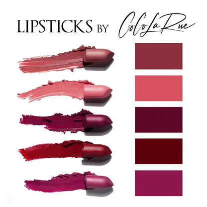 Coco La Rue Creamy Velvet Lipstick Lustrous Mauve Lipstick, High-Shine Plumping Lip Balm, Hydrating Lip Color (CLR-C 375 Vixen)