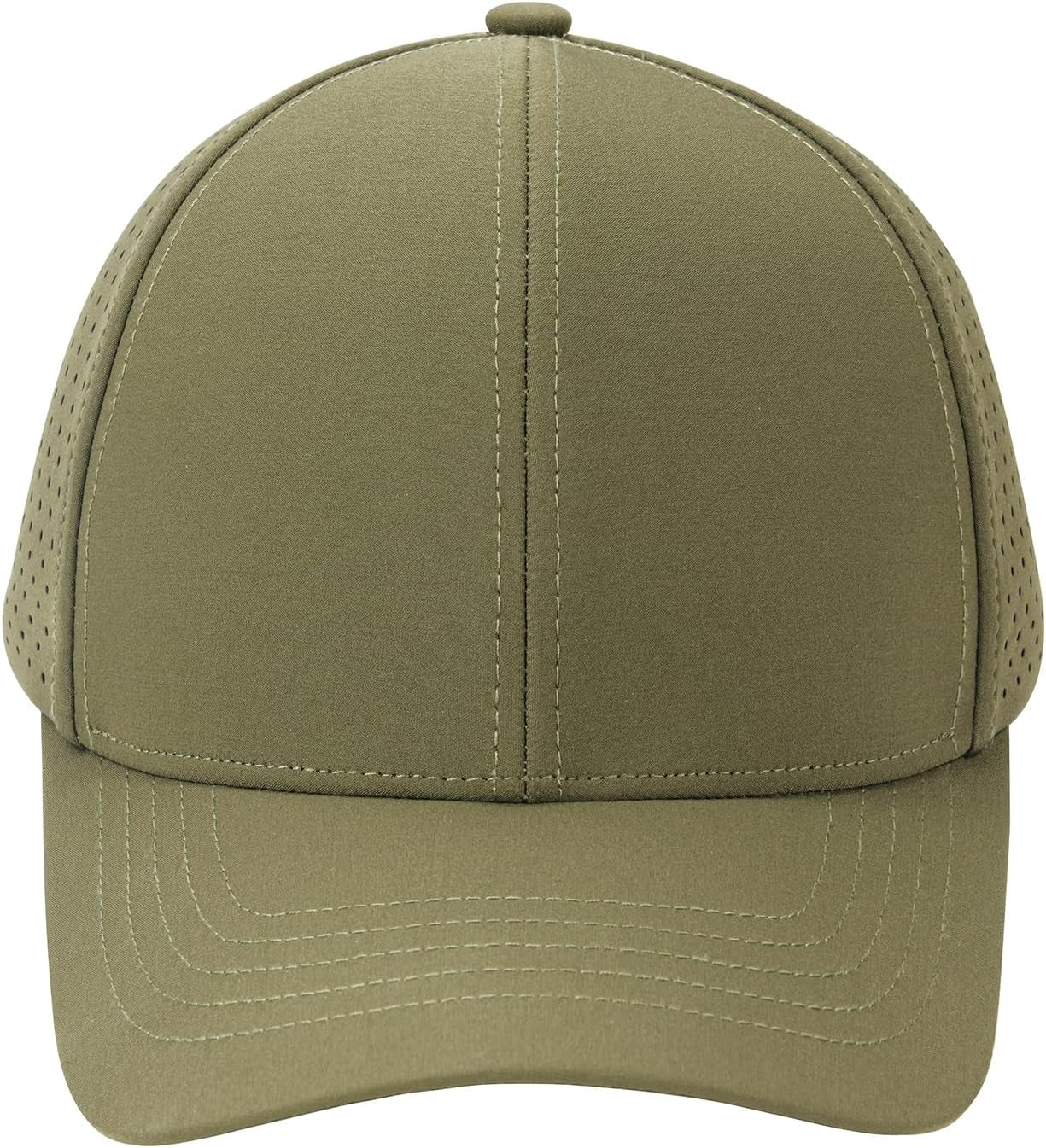 Men Quick Dry Baseball Cap Laser Cut Mesh Ball Curved Brim Snapback Hat - WORLD TIME VISITS