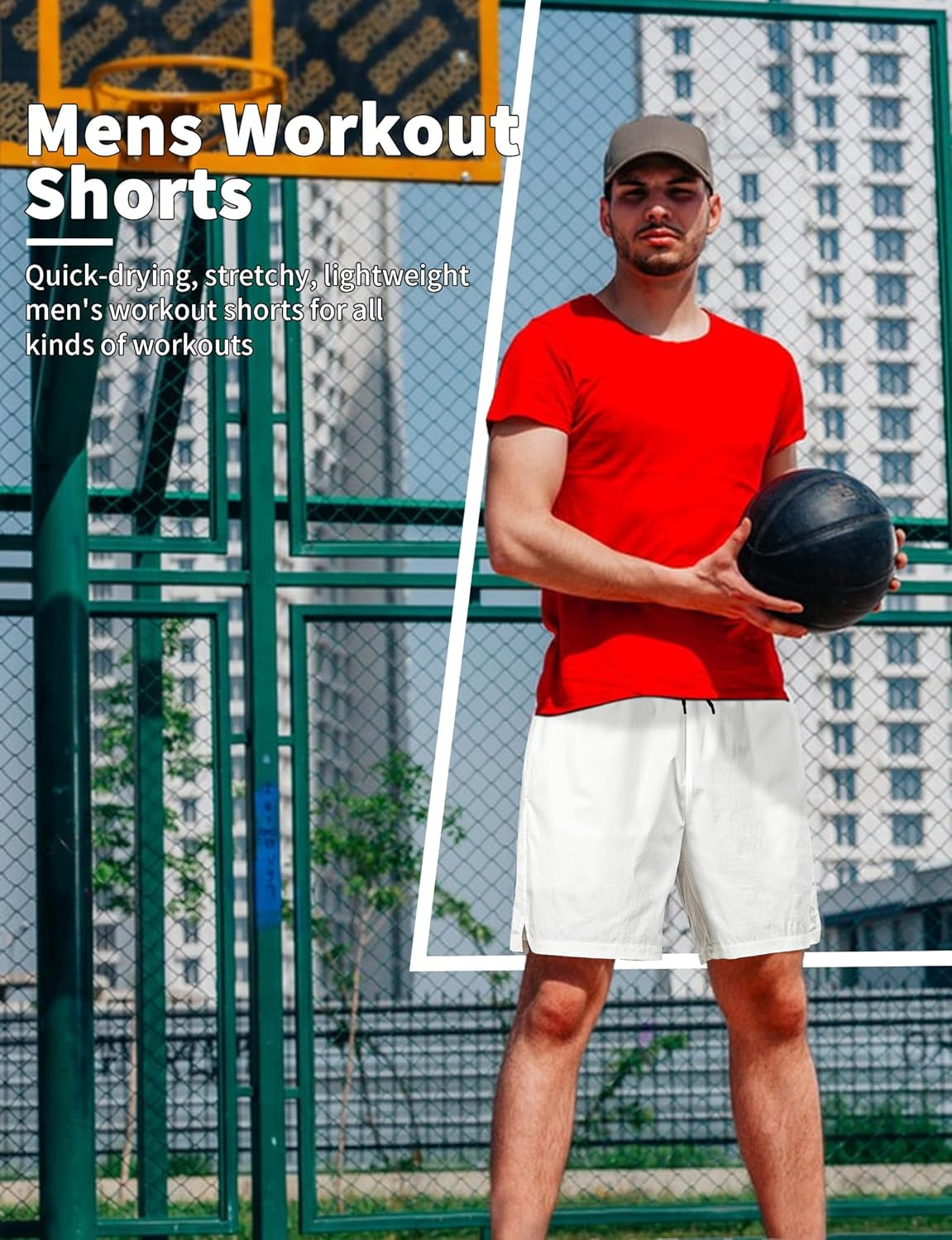 2 Pack Mens Athletic Shorts 5 Inch Inseam Workout Gym Running Shorts for Men Quick Dry Lightweight Summer Shorts