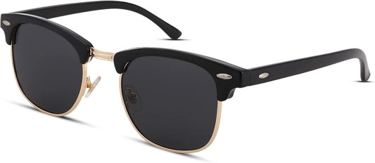 Semi-Rimless Polarized Sunglasses UV 400 Protection for Women Men