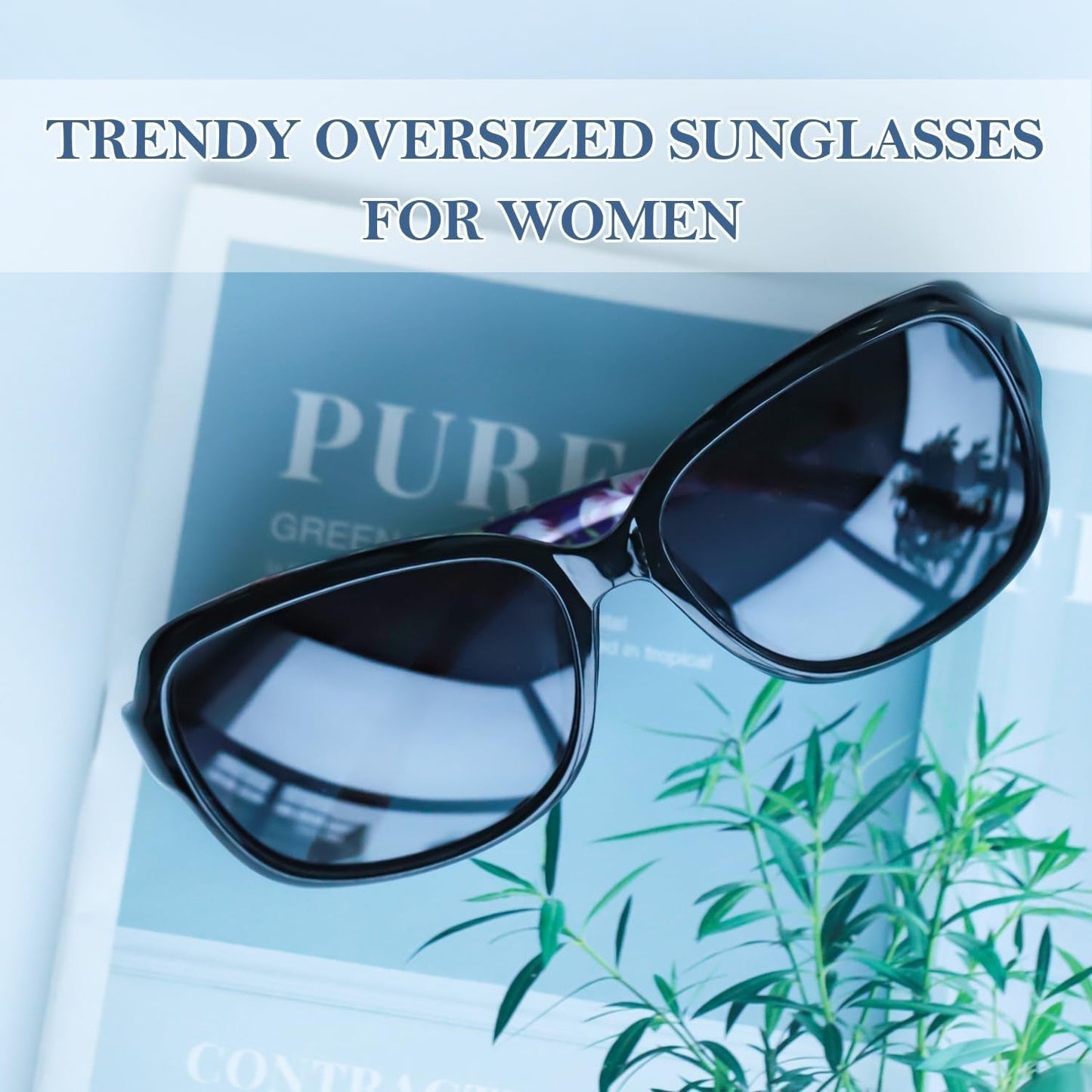 Small Wrap Sunglasses for Women | Lightweight Square Frame with 100% UV400 | Polarized Shade for Womens