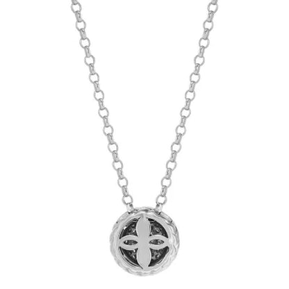 0.20 CT. T.W. Diamond Halo Pendant and Earring Set in Sterling Silver and 14K Yellow Gold