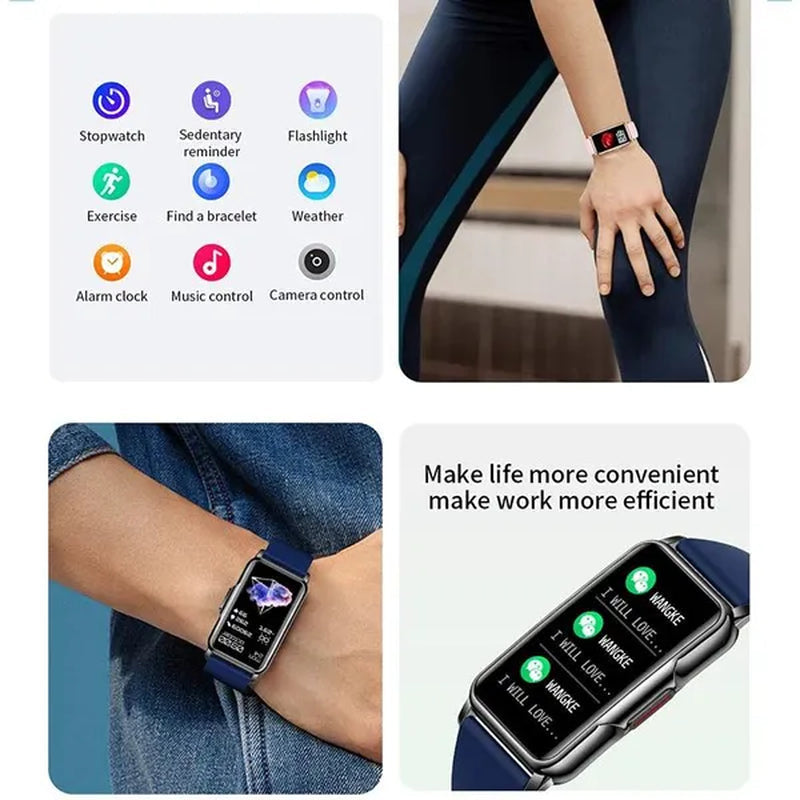 LIGE 2023 Newest 1.47-inch Full Touch Sports Smart Bracelet Watch for Men and Women Fitness Tracker Health Monitors IP67 Waterproof Smart Wristbands Montre Connecter