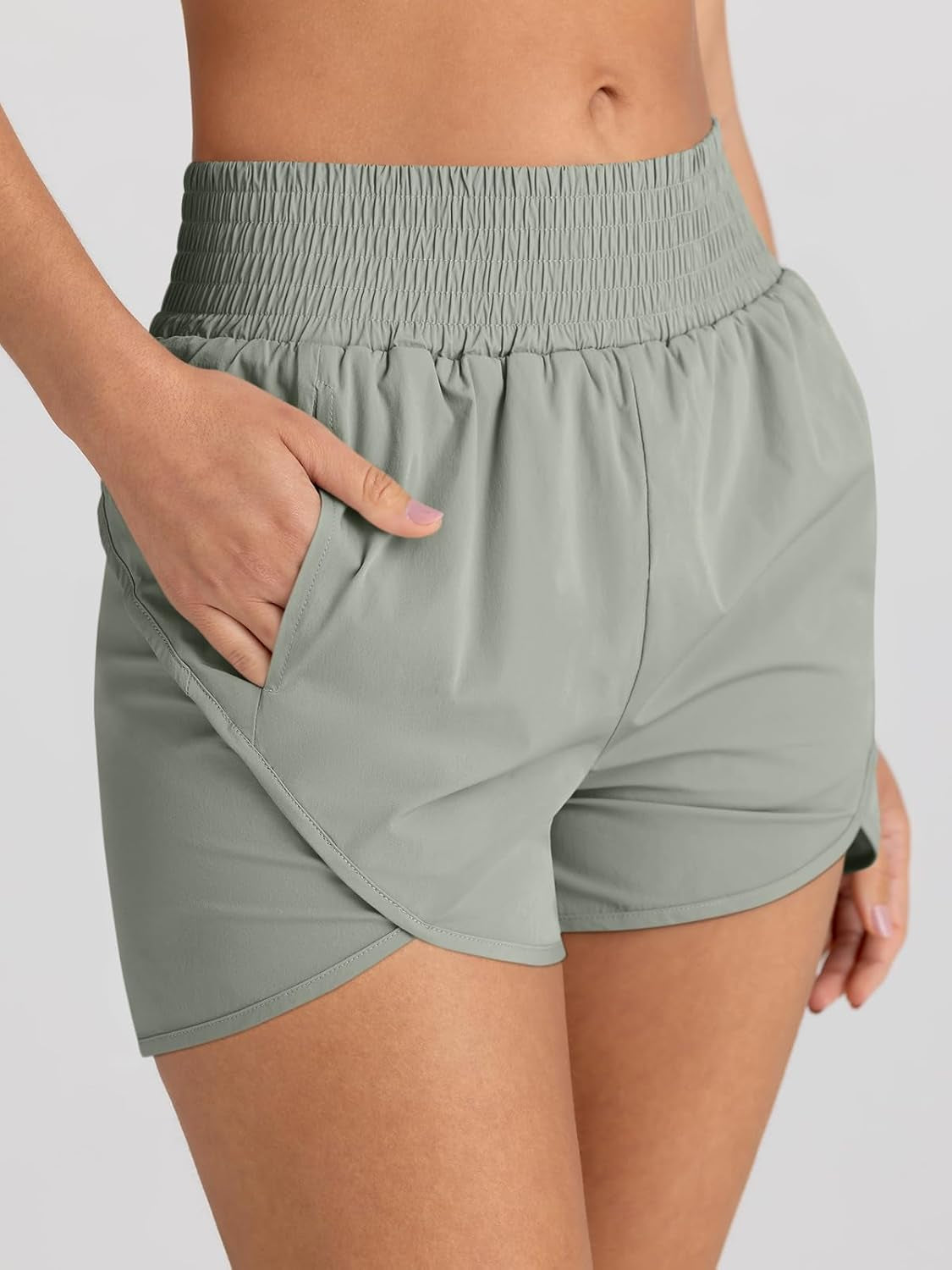 Womens Athletic Shorts High Waisted Running Shorts Gym Workout Shorts Casual Comfy Sport Shorts with Pockets 2025 - WORLD TIME VISITS