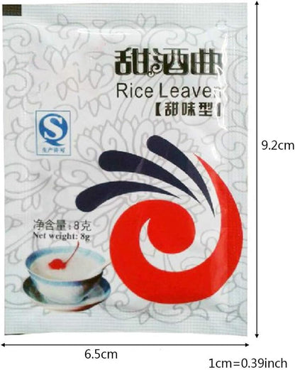 5 Packs Chinese Sweet Rice Wine Fermentation Starter Leaven Powder Making Home as Shown