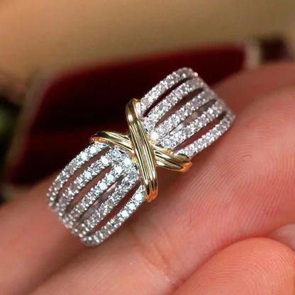 Fashion Jewelry for Women Rings Luxury 925 Sterling Silver Full Diamond Ring Romantic Bride Wedding Engagement Party Band White Sapphire Jewelry Anniversary Gift